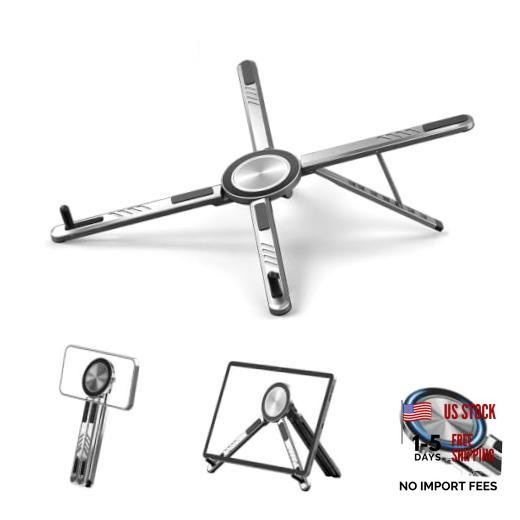 Portable Laptop Stand, Aluminum Foldable Adjustable Laptop Lifter with