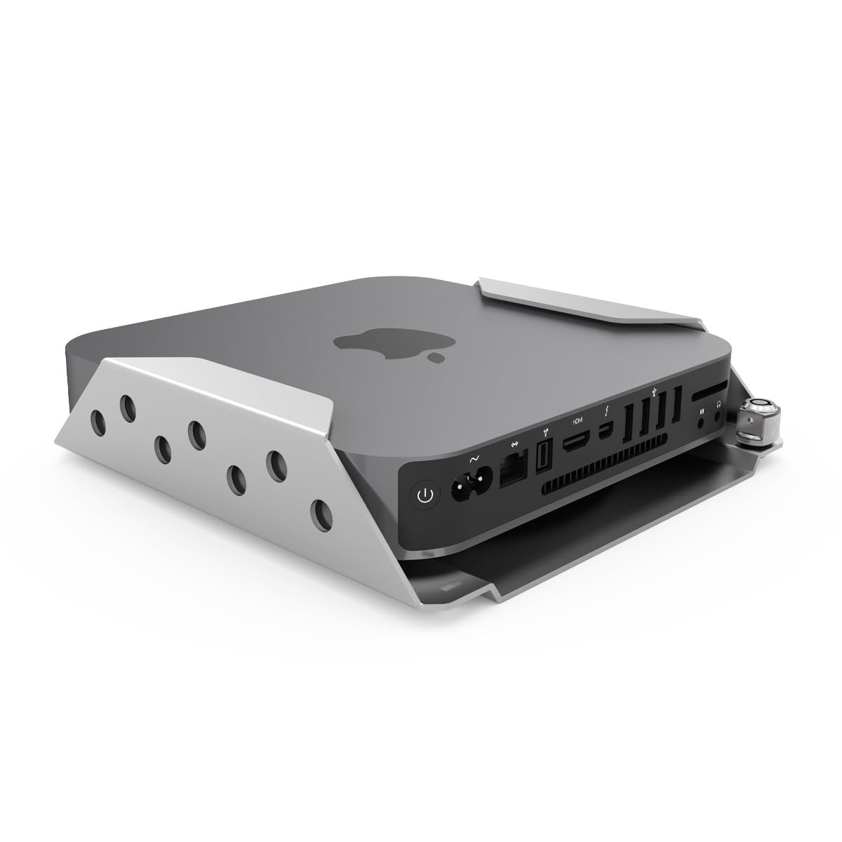 Mac Mini Security Mount Stand Aluminum Lock Compatible with Mac Mini 2023 2020