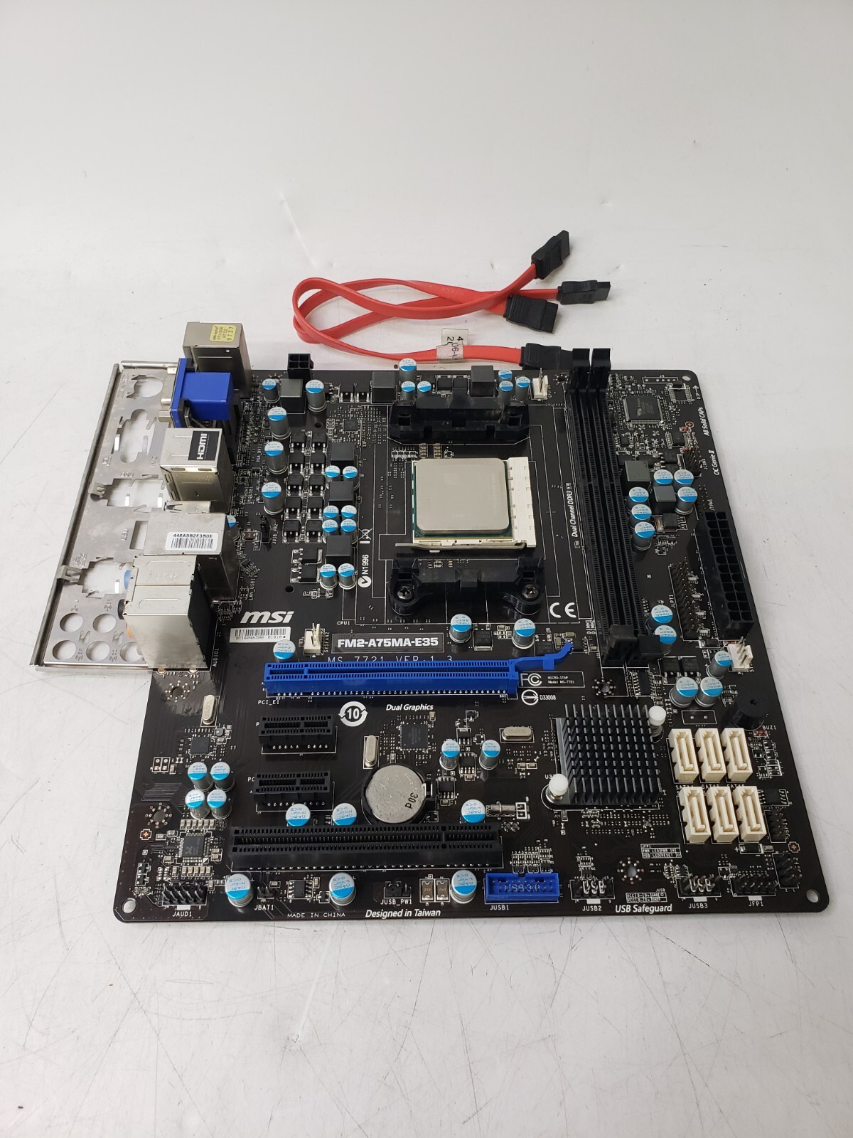 MSI FM2-A75MA-E35 Motherboard A75 FM2 DDR3 mATX AMD A8-5500 3.2GHz