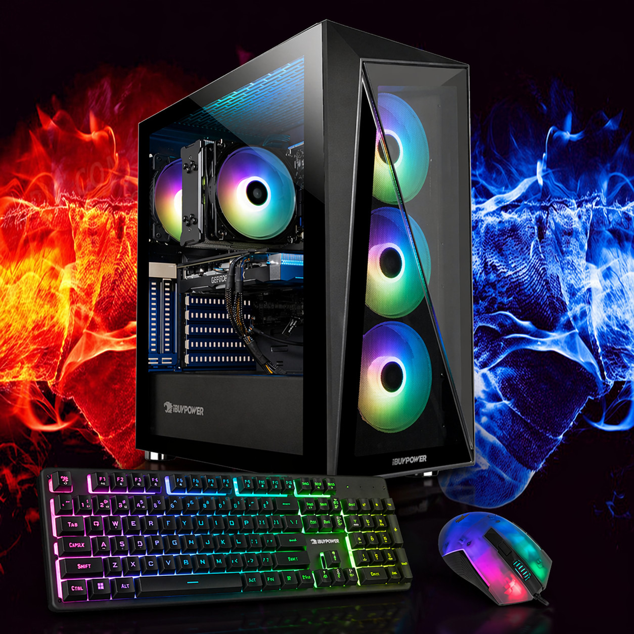 iBuyPower ARGB Gaming Desktop PC i7 32GB RAM 1TB SSD RTX4060 Win11  WIFI