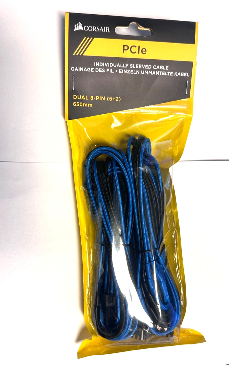 Corsair CP-8920185 PCle Individually Sleeved Cable Dual 8-Pin (6+2) 650mm