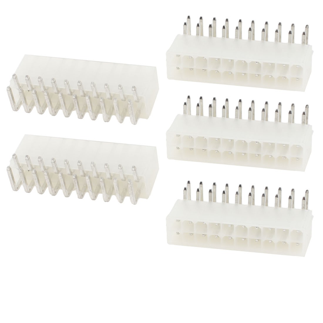 5 Pcs 3mm Pitch 20 Pin 90 Degree Car Auto PC PSU Supply ATX Connector