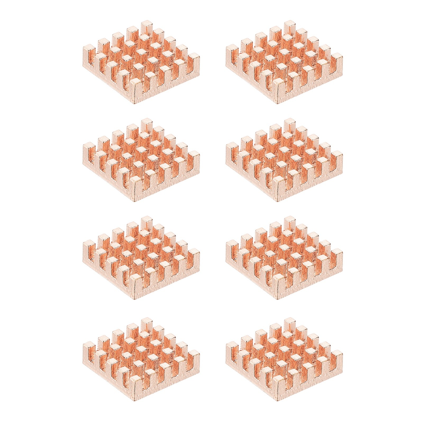 8 Pcs Copper Heatsink 14x14x4mm, Heat Sink Cooler Radiator for