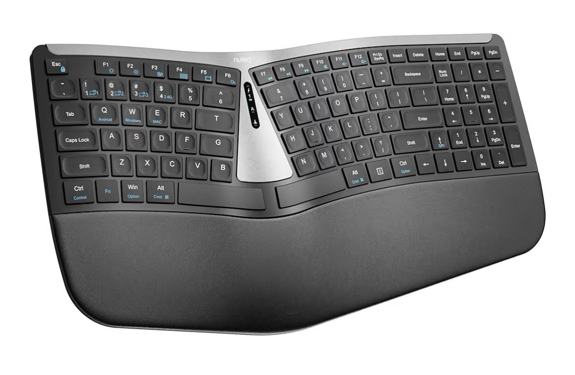 Nulea RT07B Wireless Ergonomic Keyboard - Split Keyboard USB-C Rechargeable