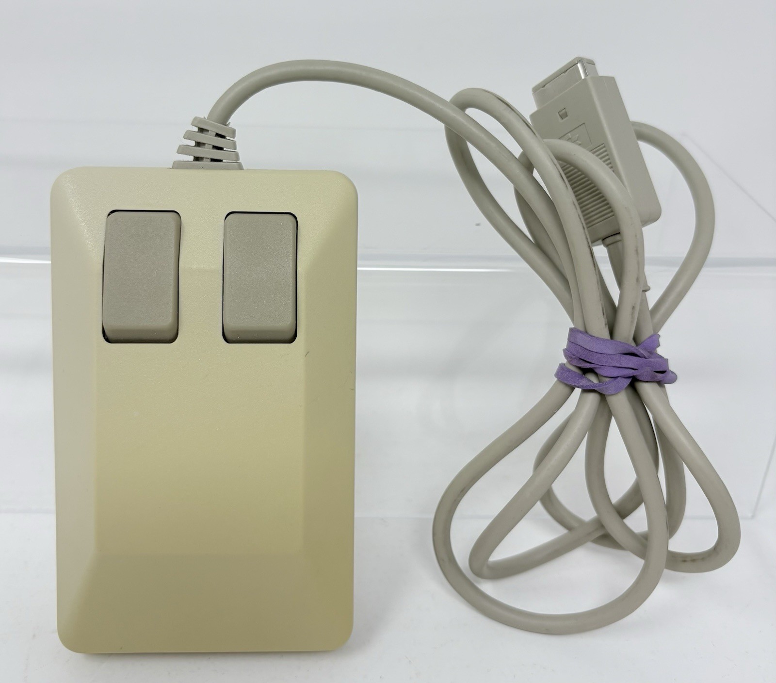 Commodore Tank Mouse 9 Pin - Amiga 500 600 1200 2000 2-Button Ball vtg Original