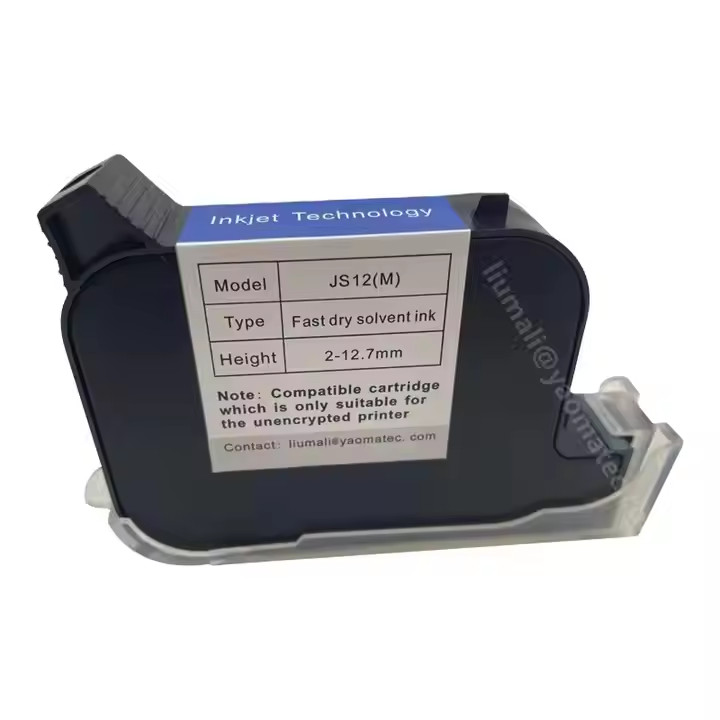 JS12 42ml Ink Cartridge 12.7mm Unencrypted for Handheld Inkjet Printer