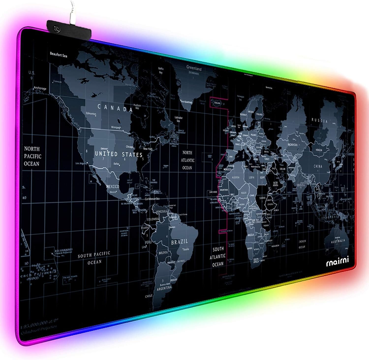 31.5'' x 15'' Extra Large Waterproof RGB Gaming Mouse Pad with 10 Lighting Modes