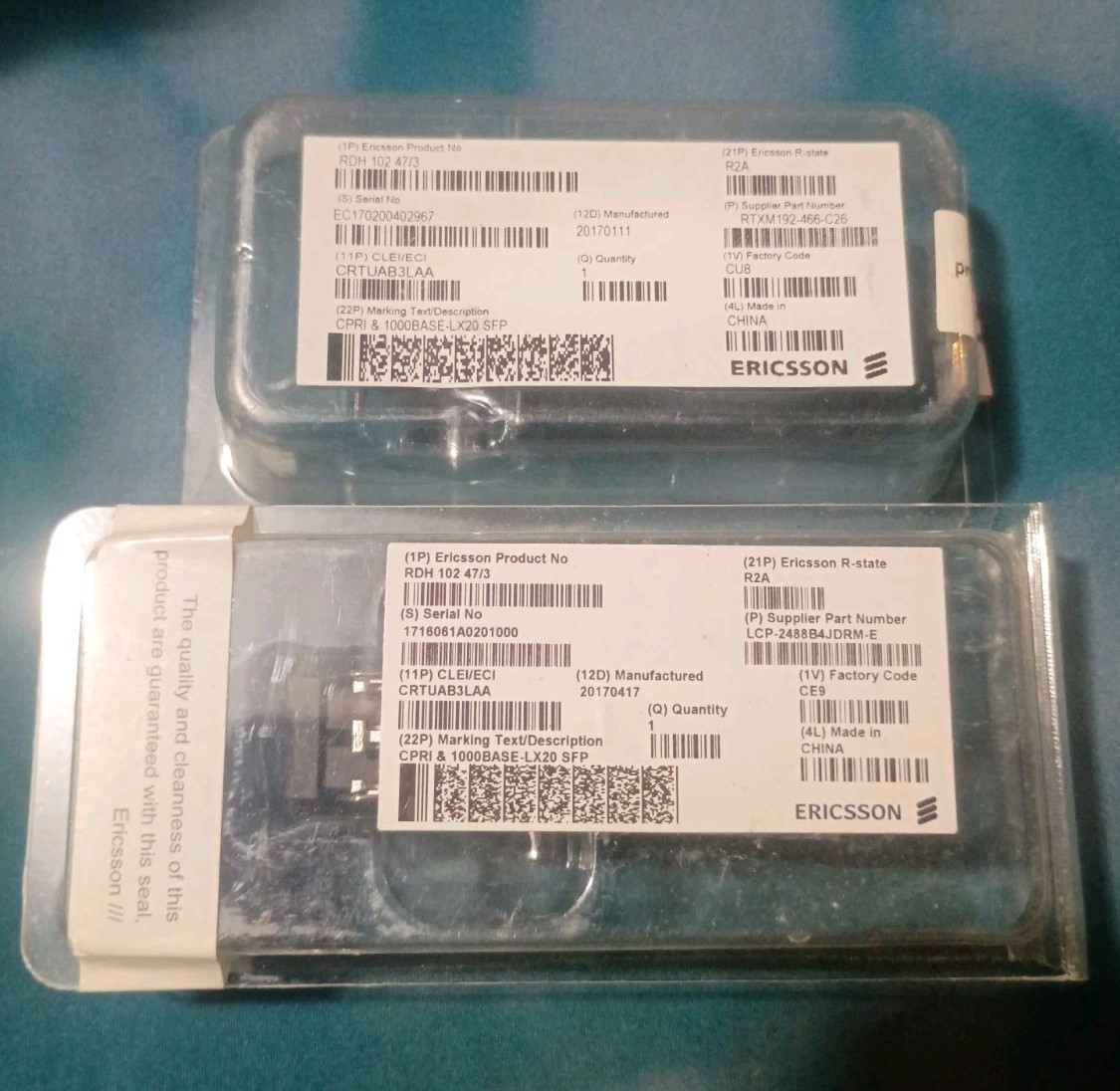 ERICSSON RDH 102 47/3 SFP Fiber Optical Transceiver Module 