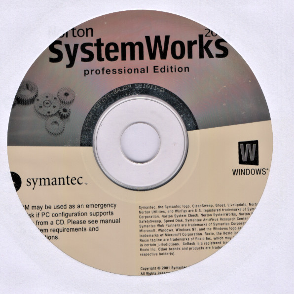Symantec Norton SystemWorks 2002 Pro Utilities CD-ROM Windows 95 98 Me 2000 XP