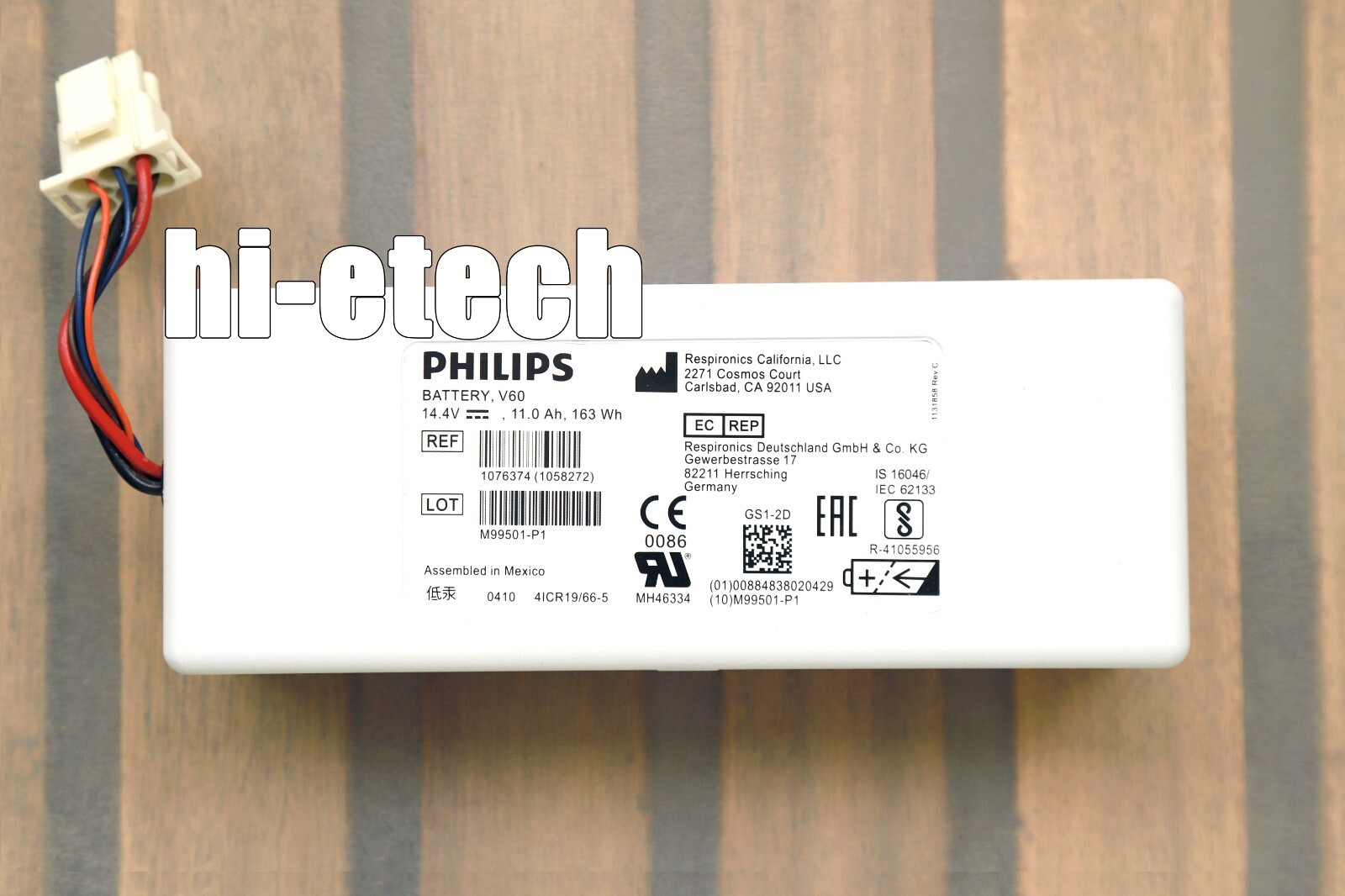 New Genuine REF 1076374 Battery For Respironics V60 V60S Ventilator 41CR19/66-5