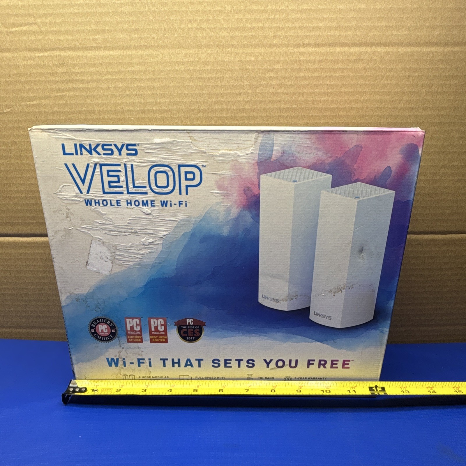 LINKSYS VELOP WHOLE HOME WIFI MESH SYSTEM 2 PACK TRI-BAND AC4400 TESTED WORKS