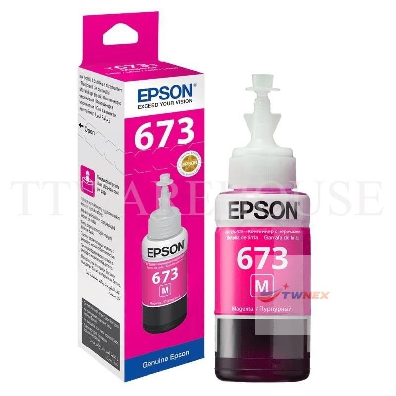 [US] Genuine EPSON T673 T6733 MAGENTA PRINTER INK 70ML For L800/L805/L850/L1800