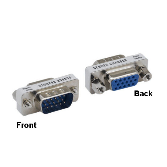 [10X] HD15 Male to Female Mini Adapter VGA 15 Pin Low Profile Changer for Video