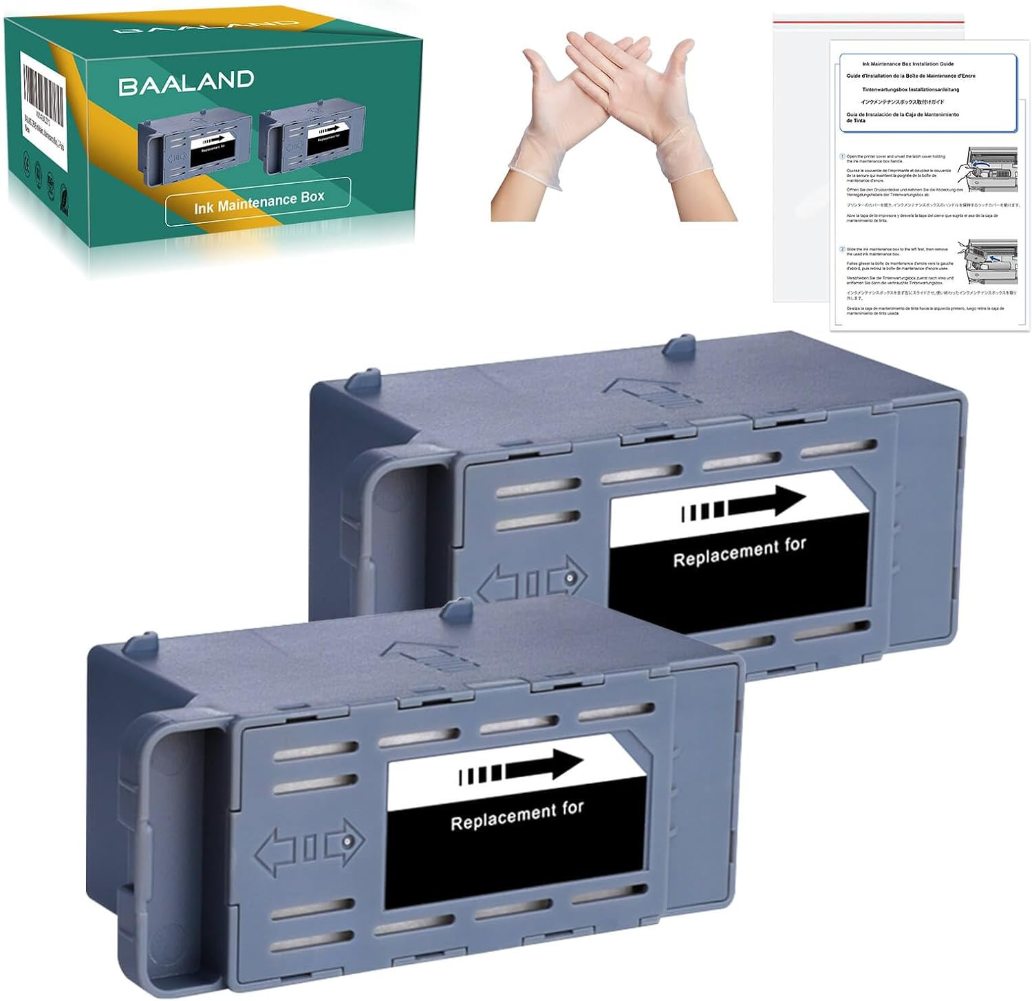 2 Pack Waste Ink Collection Tank Maintenance Box Replacement Epson C12C934591