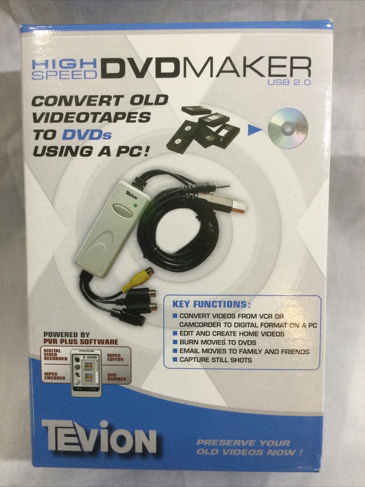 New Tevion High Speed DVD Maker VHS & Camcorder Converter