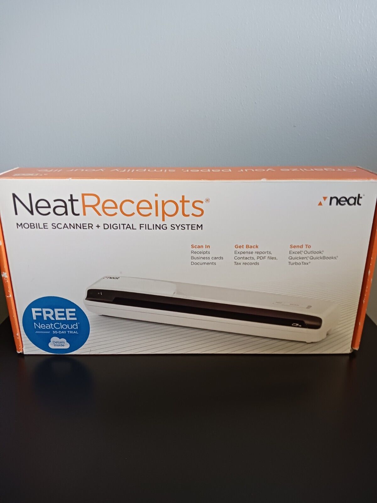 Neat Receipts Mobile Scanner & Digital Filing System New Open Box -NEAT