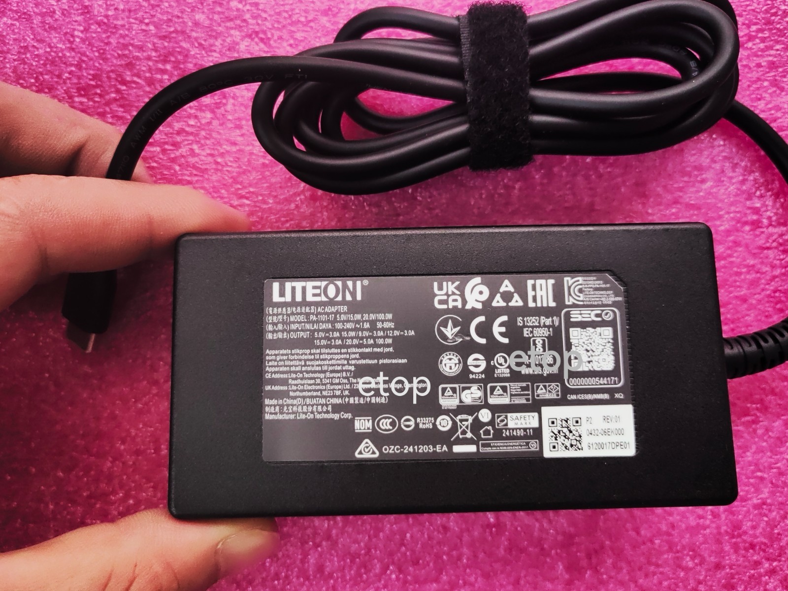 PA-1101-17 For 2025 ACER PD 100W Charger LITEON/Acer 20V 5A KC SU10462-24012 OEM