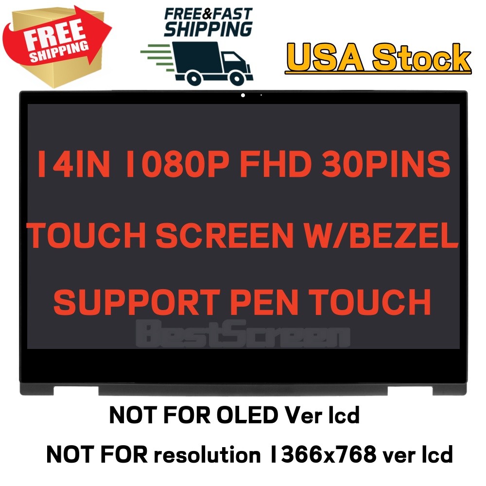 NV140FHM-N4K Touch Screen LCD 1920x1080 eDP For HP Pavilion X360 14-DW series