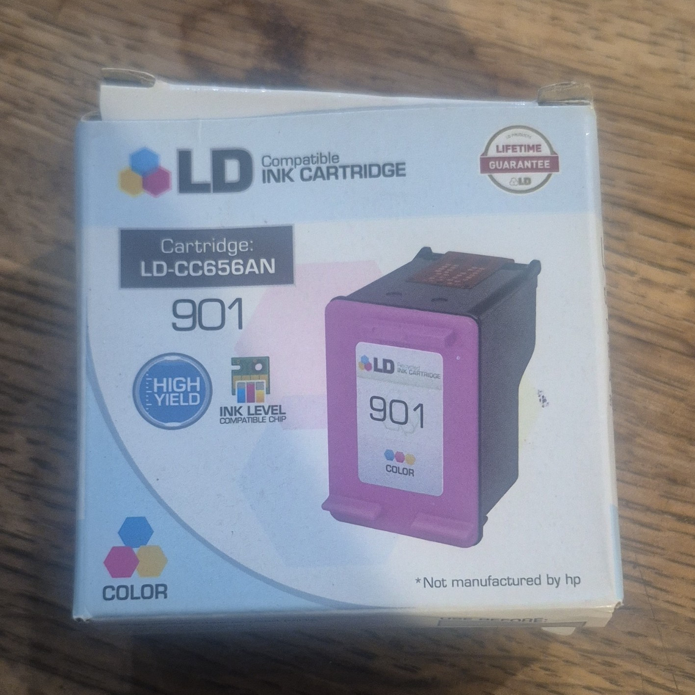 LD 901 Tri-Color High Yield Compatible Ink Cartridge for HP OfficeJet LD-CC656AN