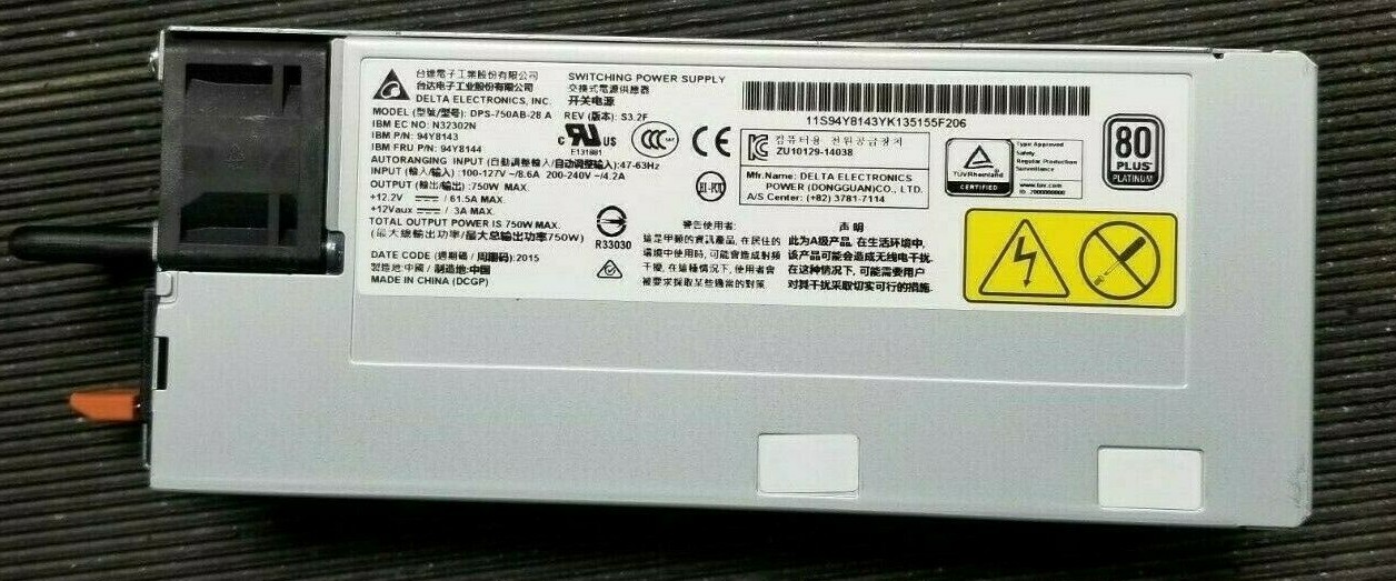 LENOVO 00FK932 750 WATT HIGH EFFICIENCY POWER SUPPLY -REDUNDANT- MP