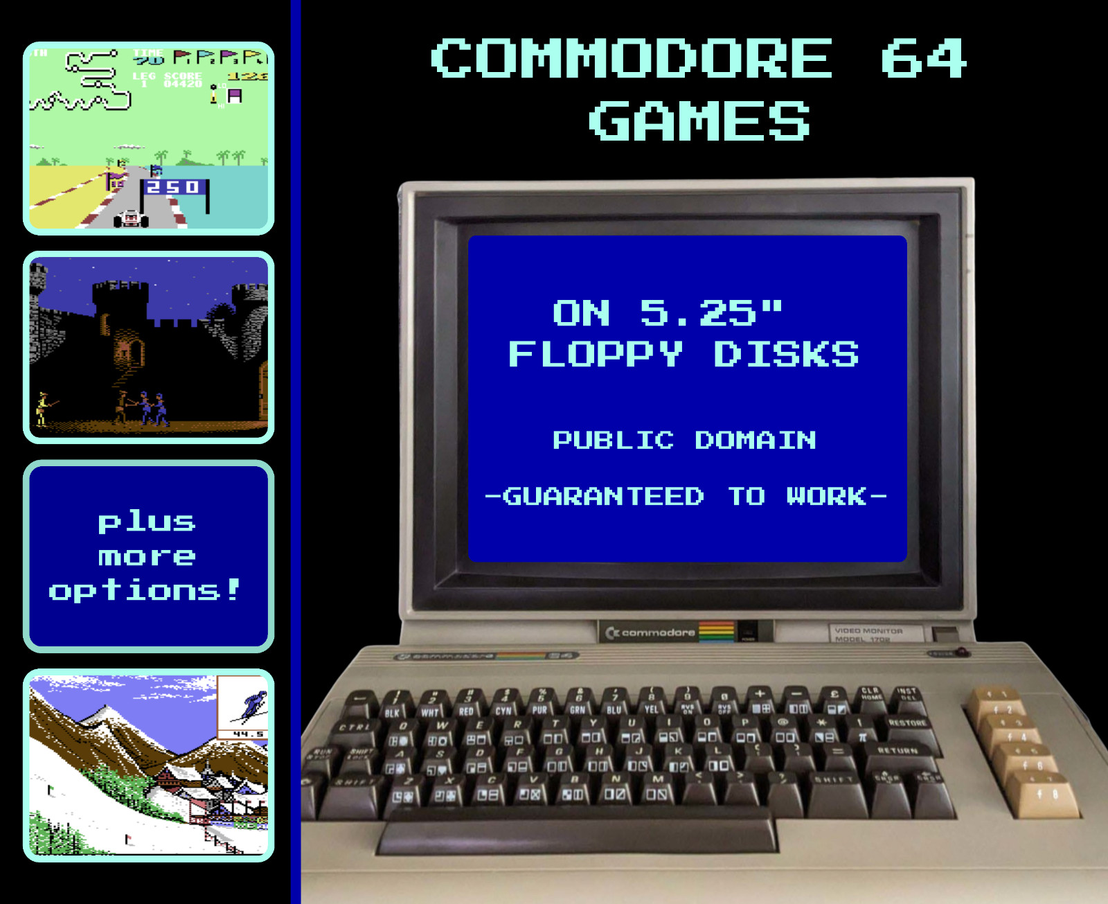 🕹️ Commodore 64 Games on Floppy Disks: Retro Public Domain C64 🕹️
