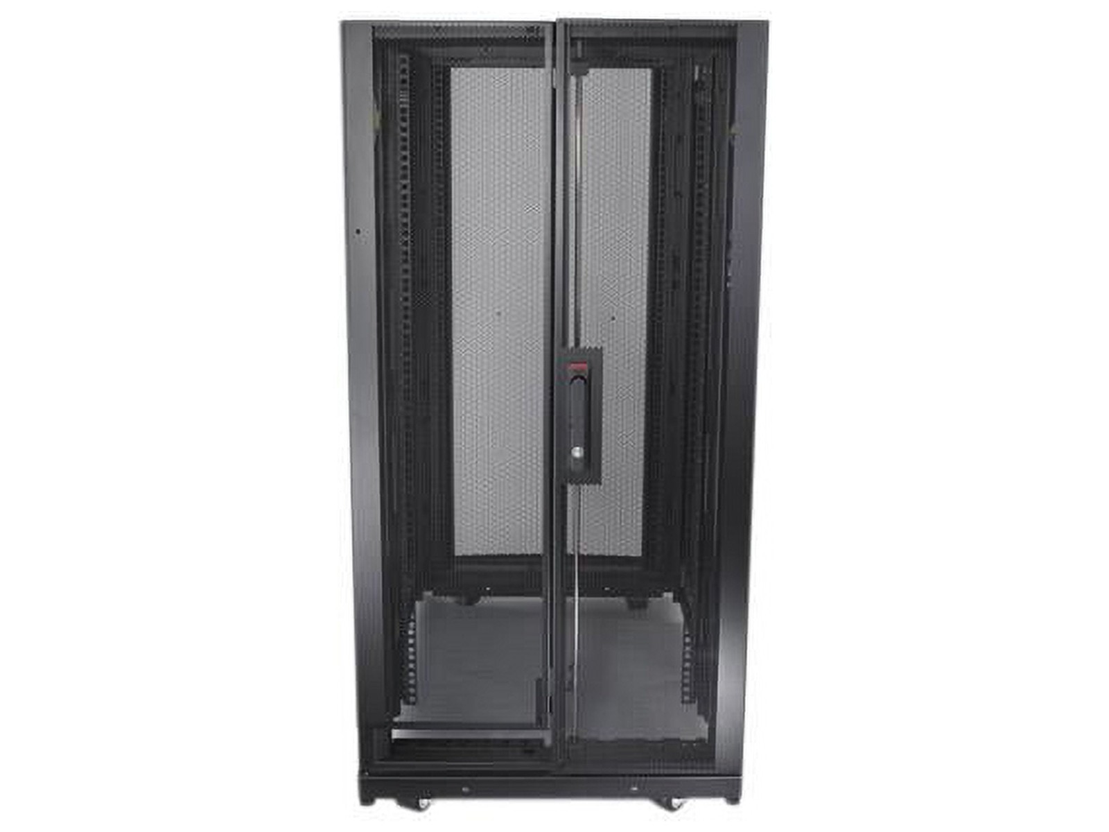 APC NetShelter SX 24U Floor Standing Rack Cabinet, Black Steel, 3000 lb Load