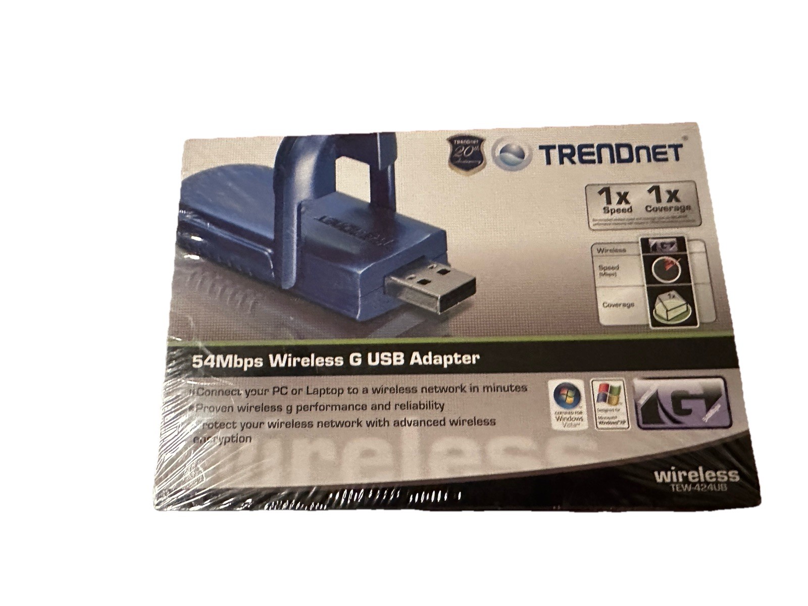 Trendnet TEW-424UB Wireless Adapter (SEALED AND VINTAGE).free Shipping