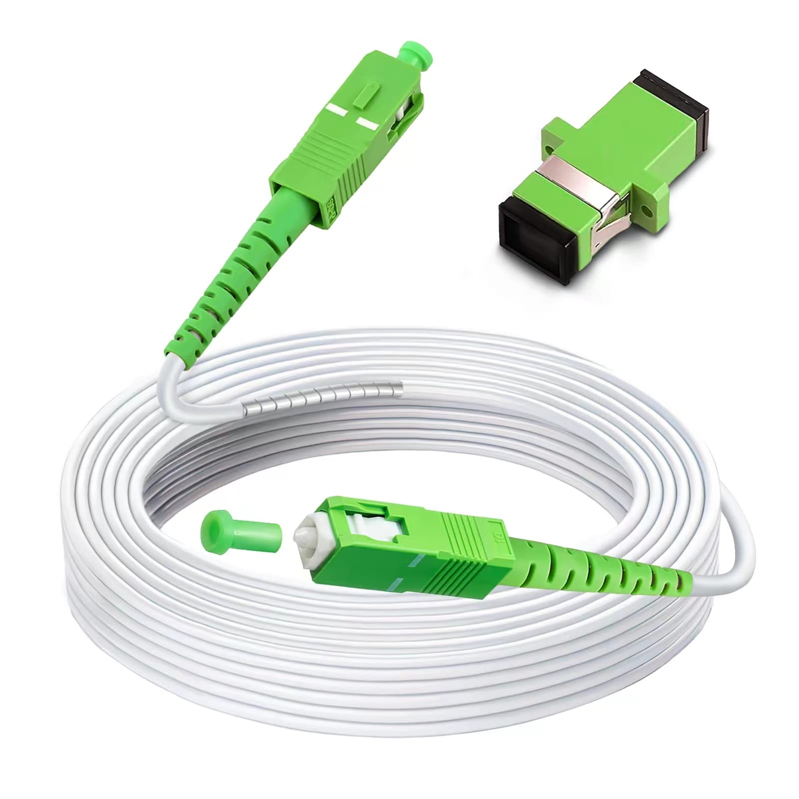 30 Meters SC/APC To SC/APC Armored Single Mode Fiber Optic Patch Cable 9/125um