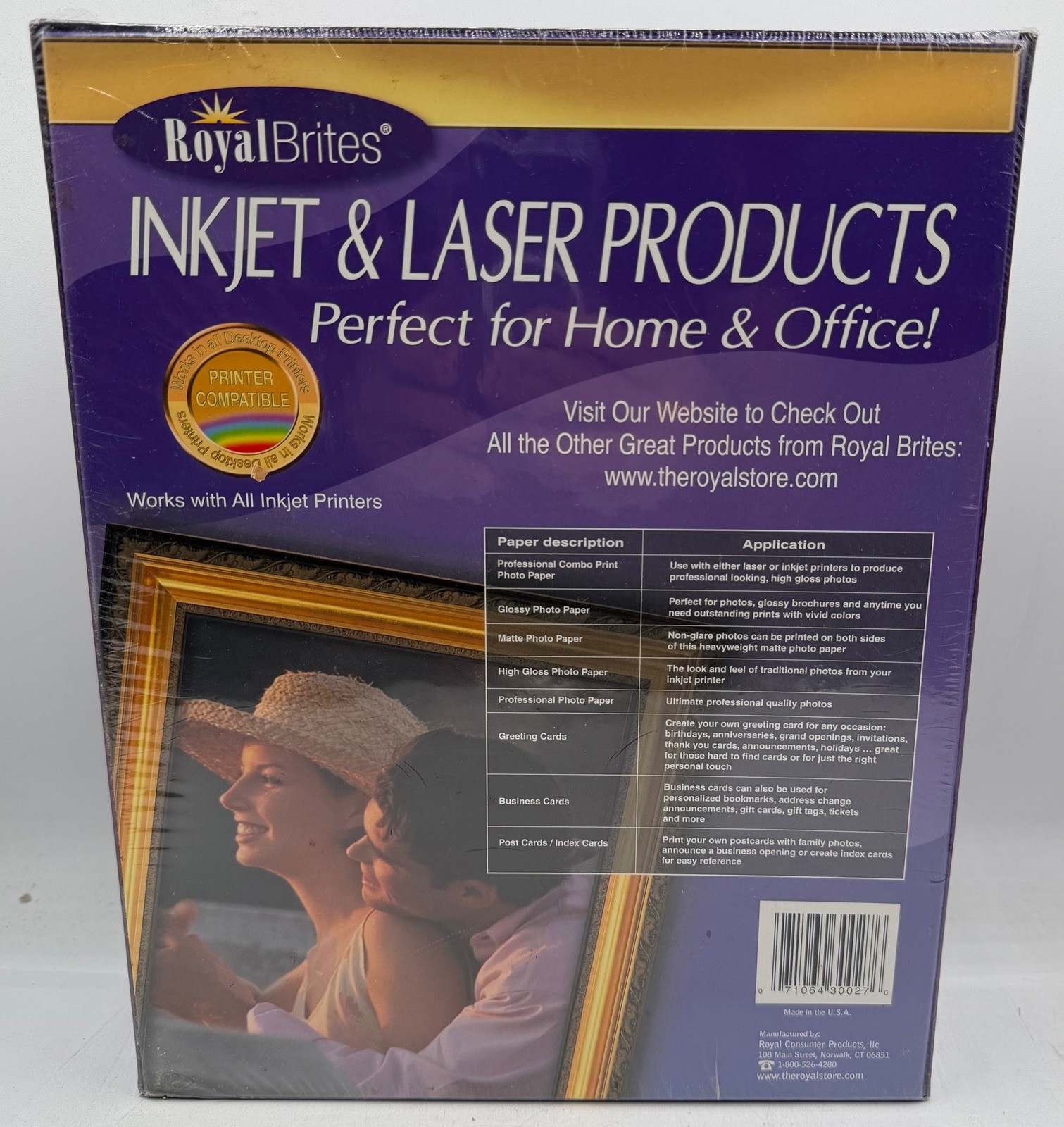 Royal Brites Matte Photo Paper 8.5x11 200 Sheets Double Sided Inkjet NOS Sealed