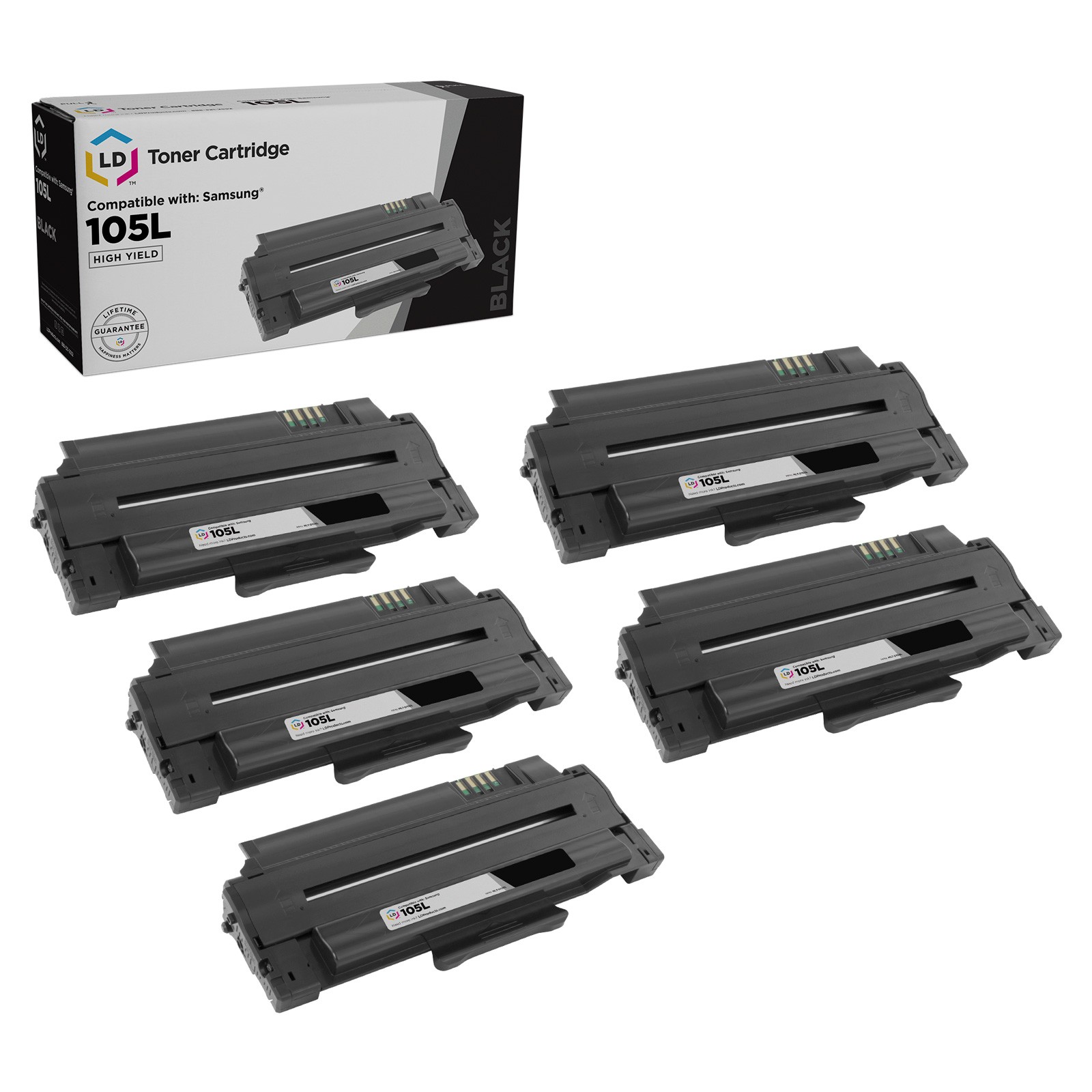 LD Products Samsung MLTD105 Black Toner Kit, CSAMLTD105LPK5AMZ