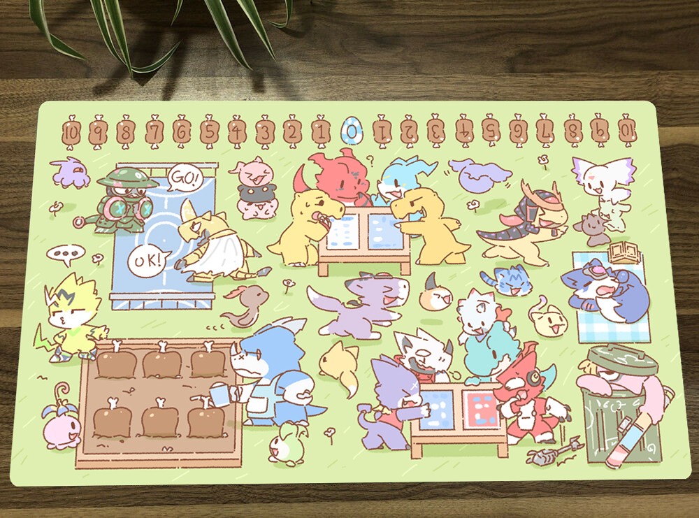 Digimon Monster Table Playmat TCG CCG Play Pad Trading Card Game Mat Mousepad