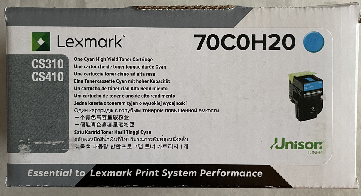 Lexmark 70C0H20 Cyan High Yield Toner