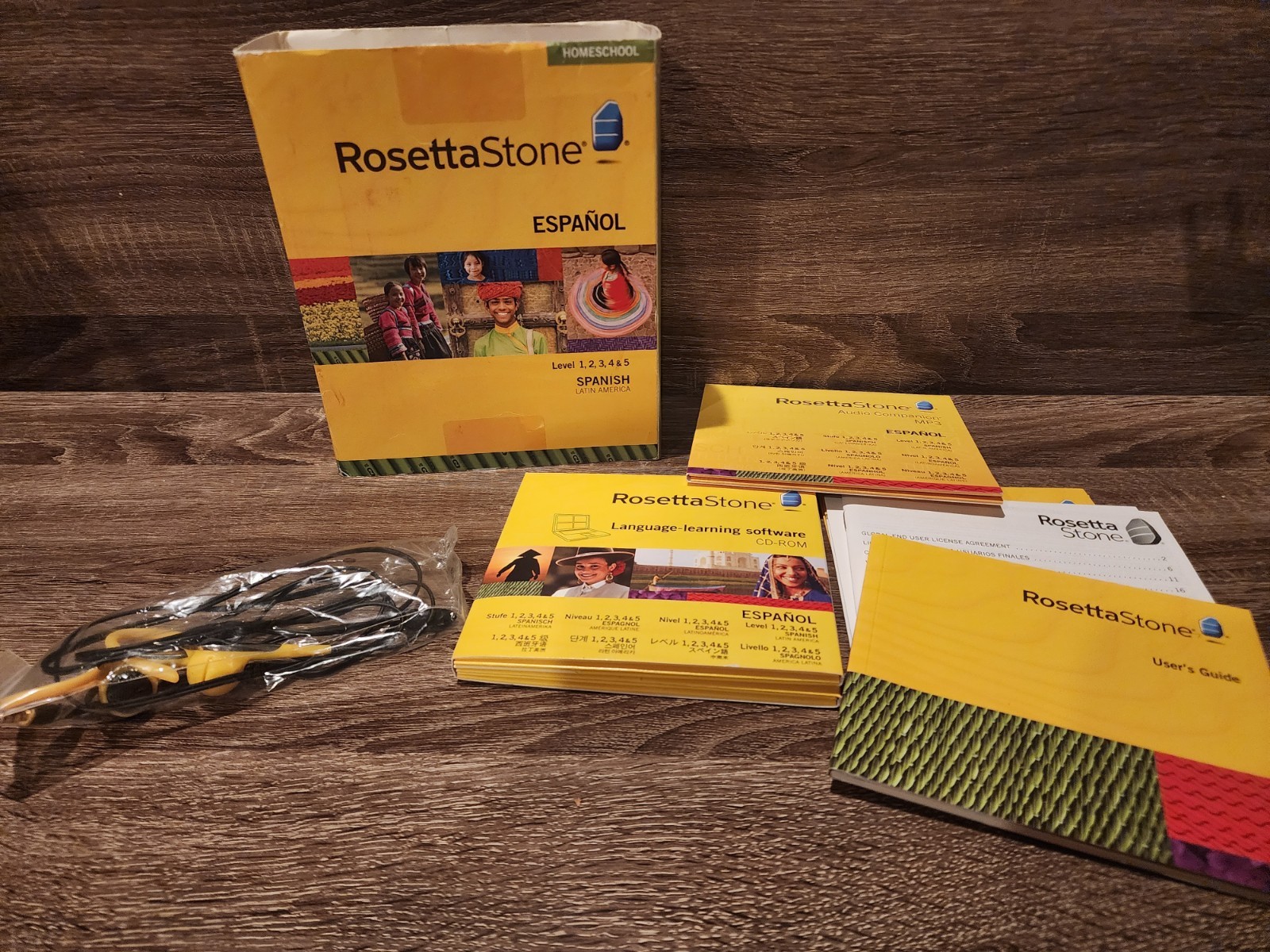 Rosetta Stone Español Spanish Version 3 Level 1, 2, 3,4 & 5 Homeschooling Ed