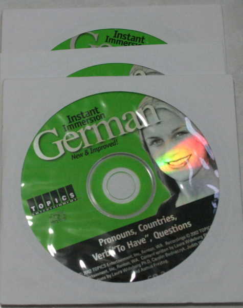 Instant Immersion German, 3 PC CD-ROMs, never used