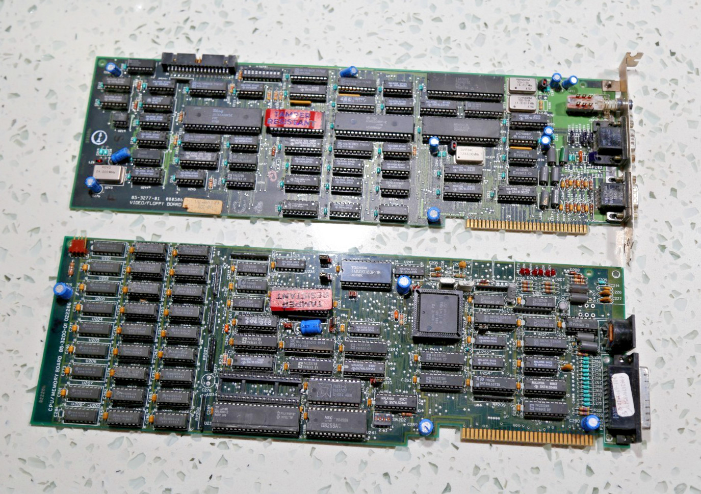 ZENITH DATA SYSTEMS 85-3200-01 CPU/MEMORY & 85-3277-01, VIDEO/FLOPPY 8-BIT ISA