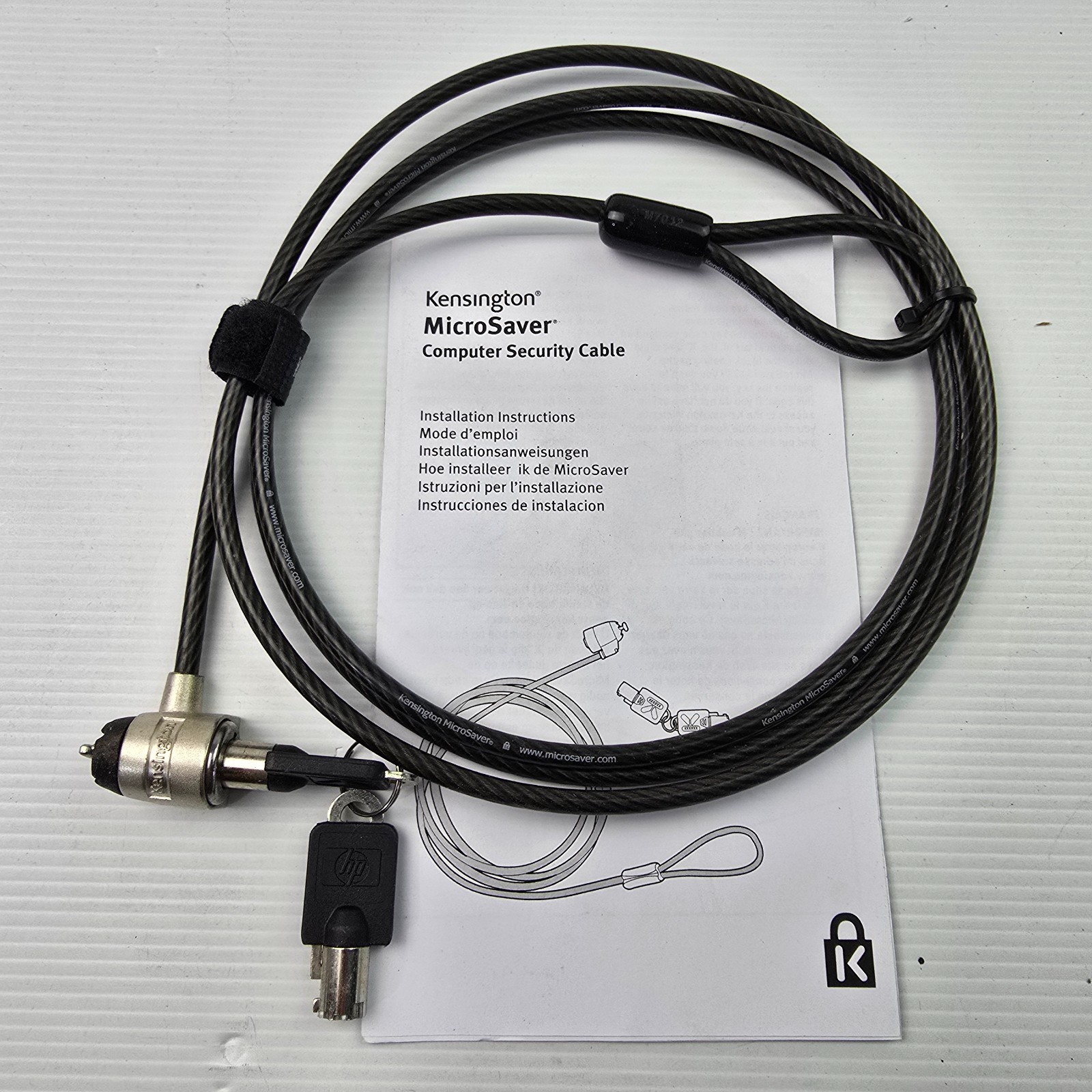 Kensington HP PC766A Microsaver Anti-Theft Security Cable Lock (NEW In Box)