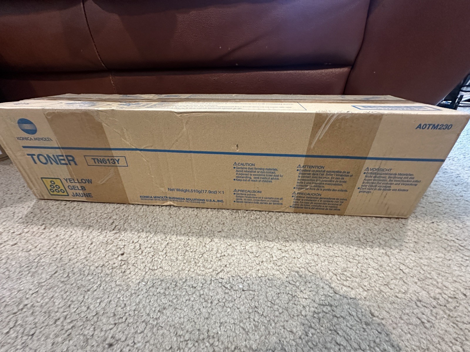 Brand New - Konica Minolta TN613Y Yellow Toner Cartridge TN613Y OEM Genuine 