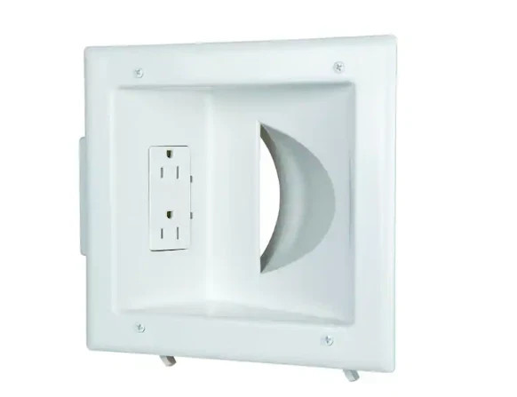 Commercial Electric White 1-Gang 1-Decorator/Rocker/1-Duplex Wall Plate