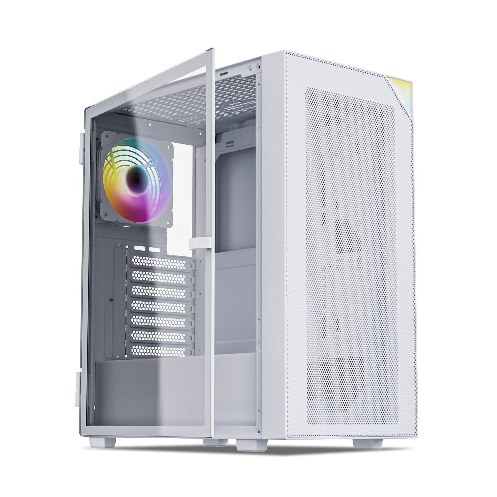 AL800 Mid Tower PC Computer Case - Door Opening Design Tempered Glass
