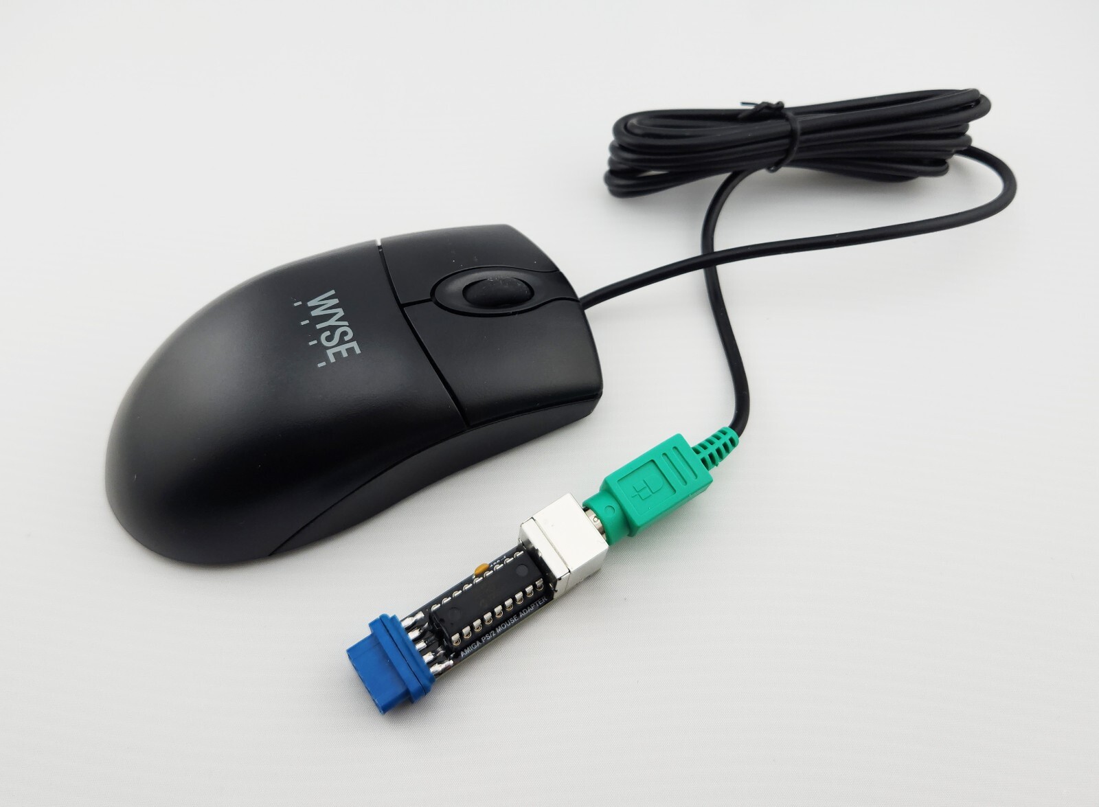 New Commodore Amiga Computer Wyse PS/2 Optical Mouse Slim Joystick/Mouse Adapter