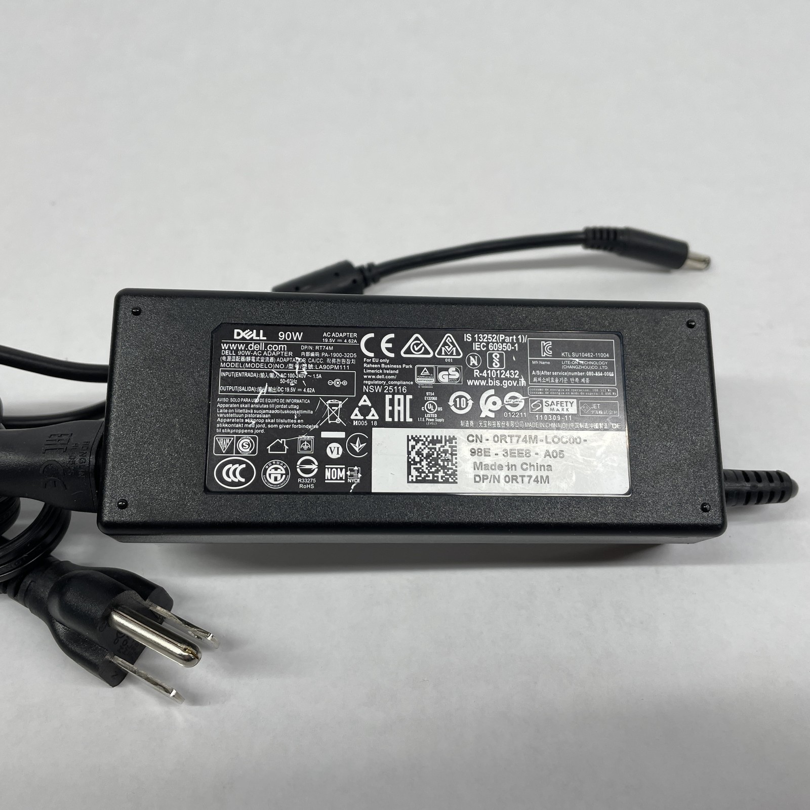 Dell OEM 90W 4.5mm 19.5V 4.62A Small Barrel AC Adapter Mixed Model B Grade