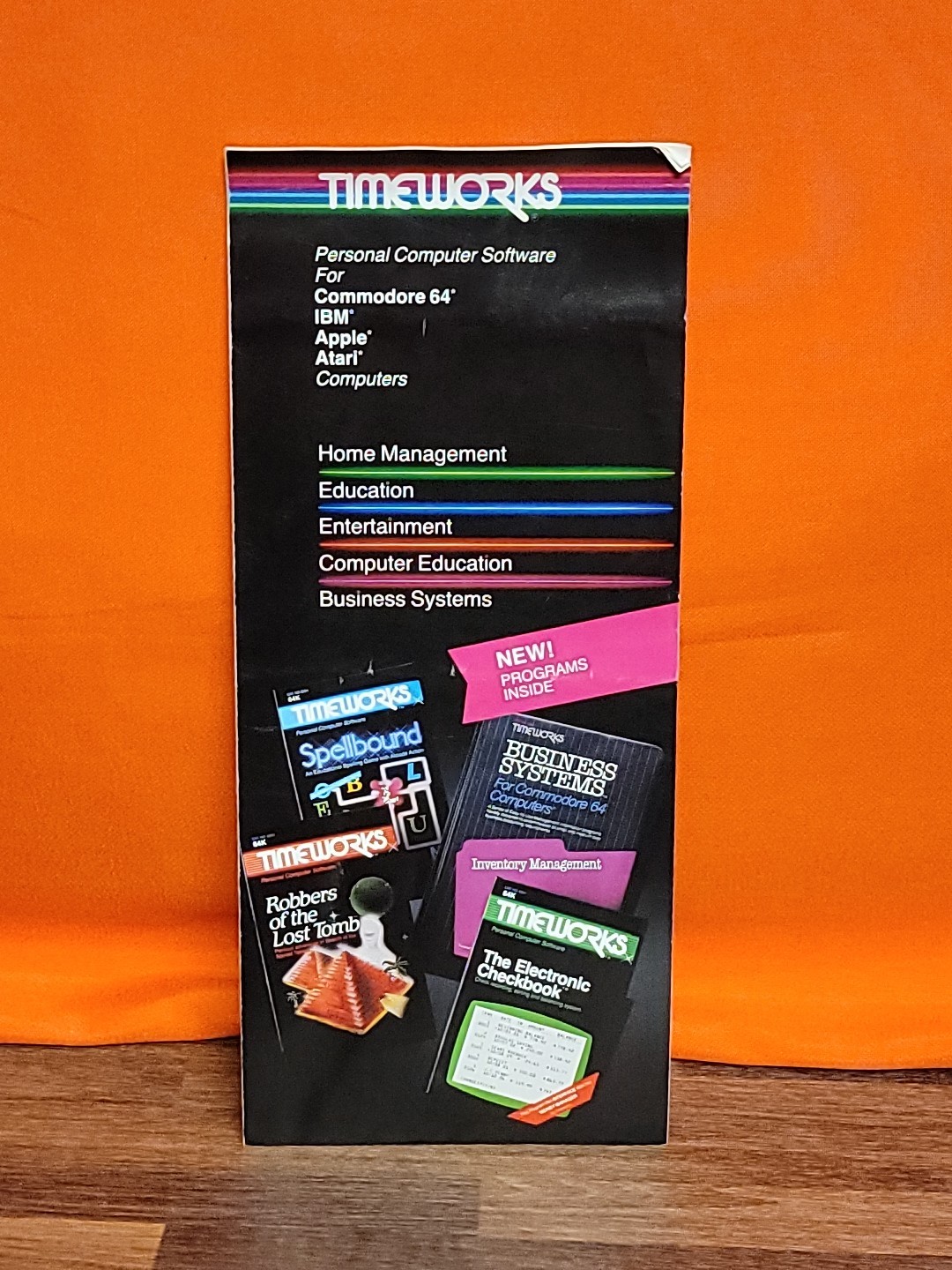 Vintage 1982 Timeworks Commodore 64 C64 IBM Apple Atari Promo Brochure Pamphlet