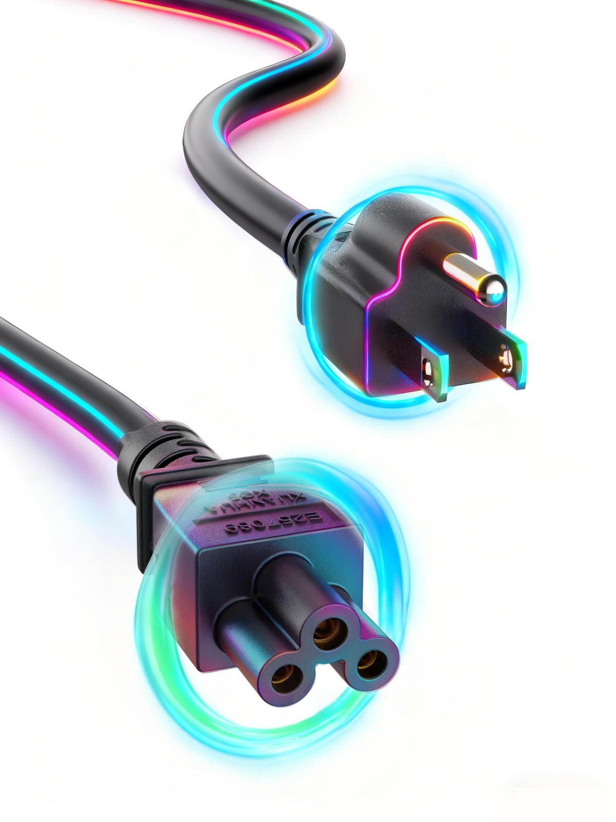 12 FT Universal Laptop Power Cord 16AWG NEMA 515P To IEC C5 3Prong AC Cable