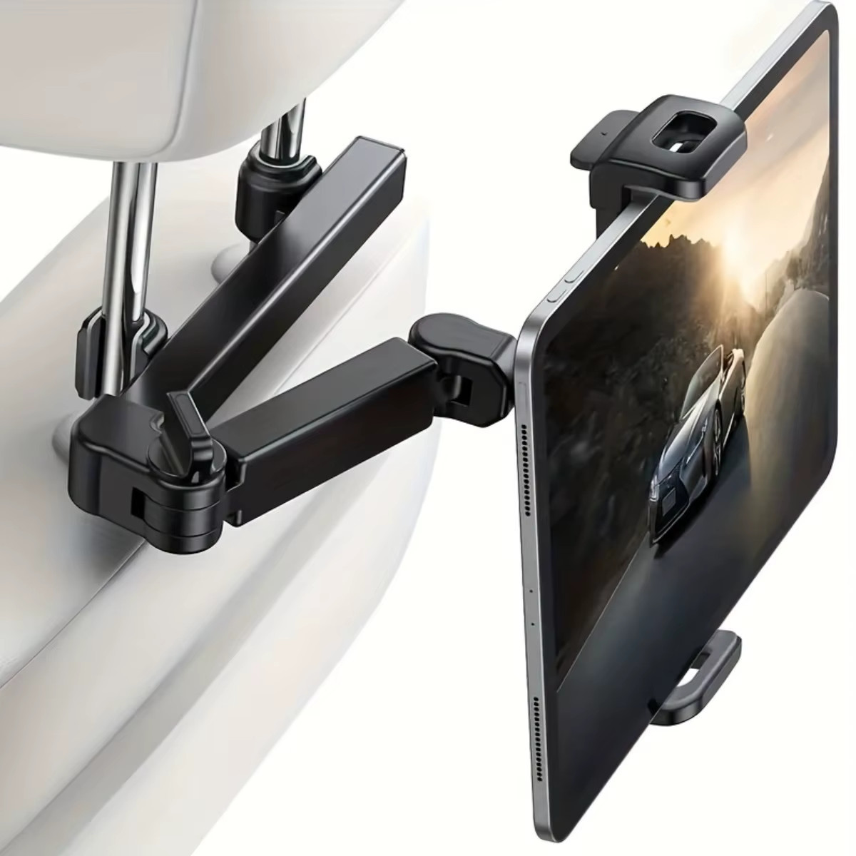 Universal Car Headrest Tablet Mount for Ipads, and Cell Phones - Hands-Free Ente