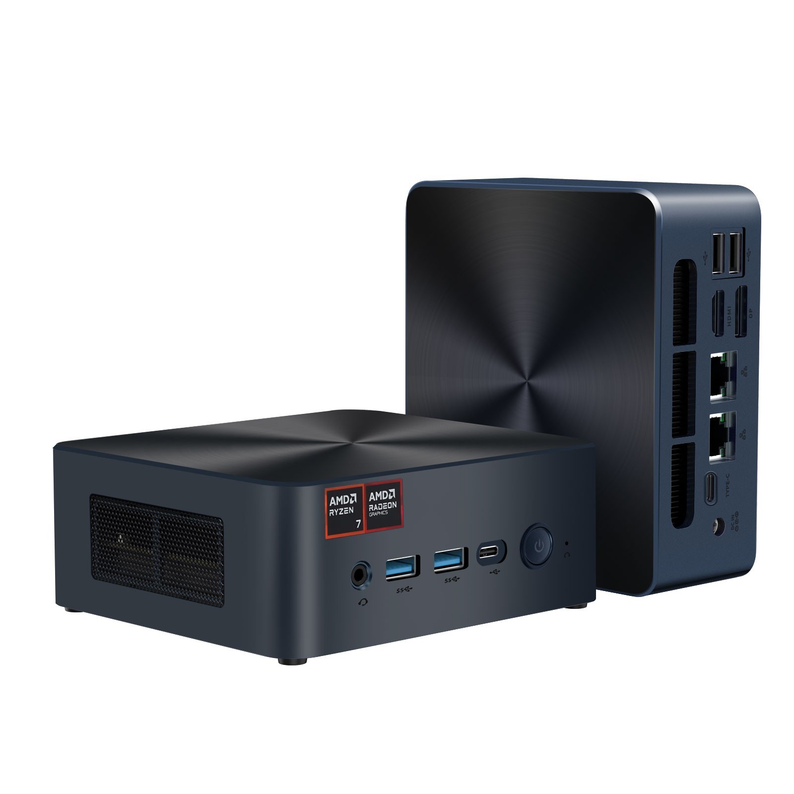 BRENUC N7P Mini PC R7 8845HS 16GB DDR5 1TB NVMe SSD Win11 Pro Gaming Compact PC