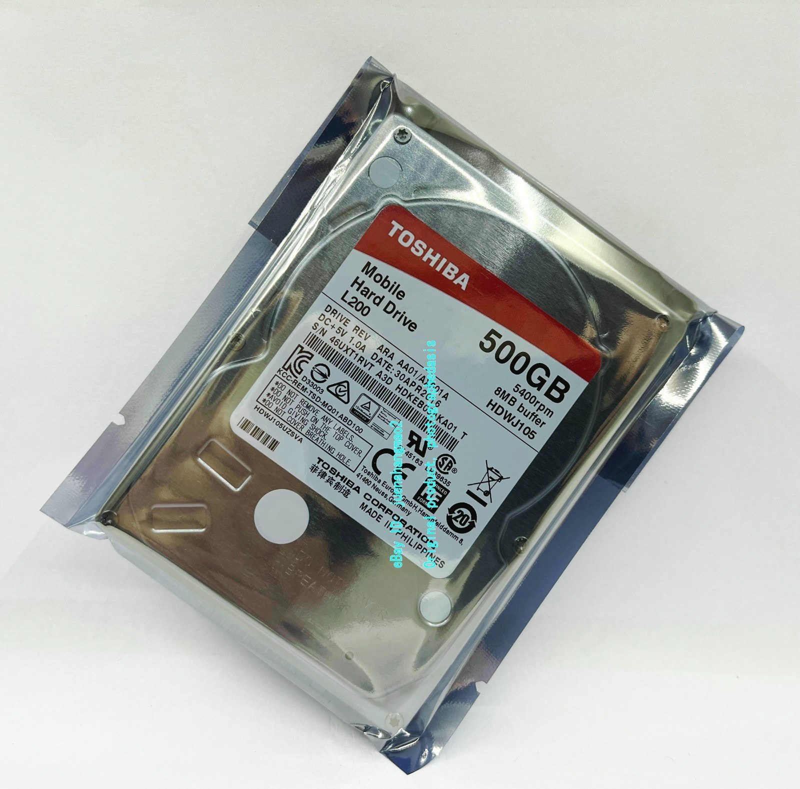 Toshiba Red Label 500GB 5400RPM 8M HDWEJ105 SATA  2.5-inch Laptop Hard Drive