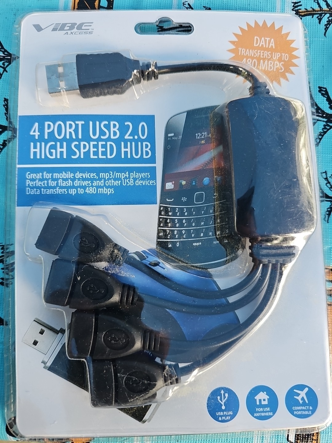 4 Port USB 2.0 High Speed Hub Octopus Splitter 480 Mbps for PC Laptop Notebook