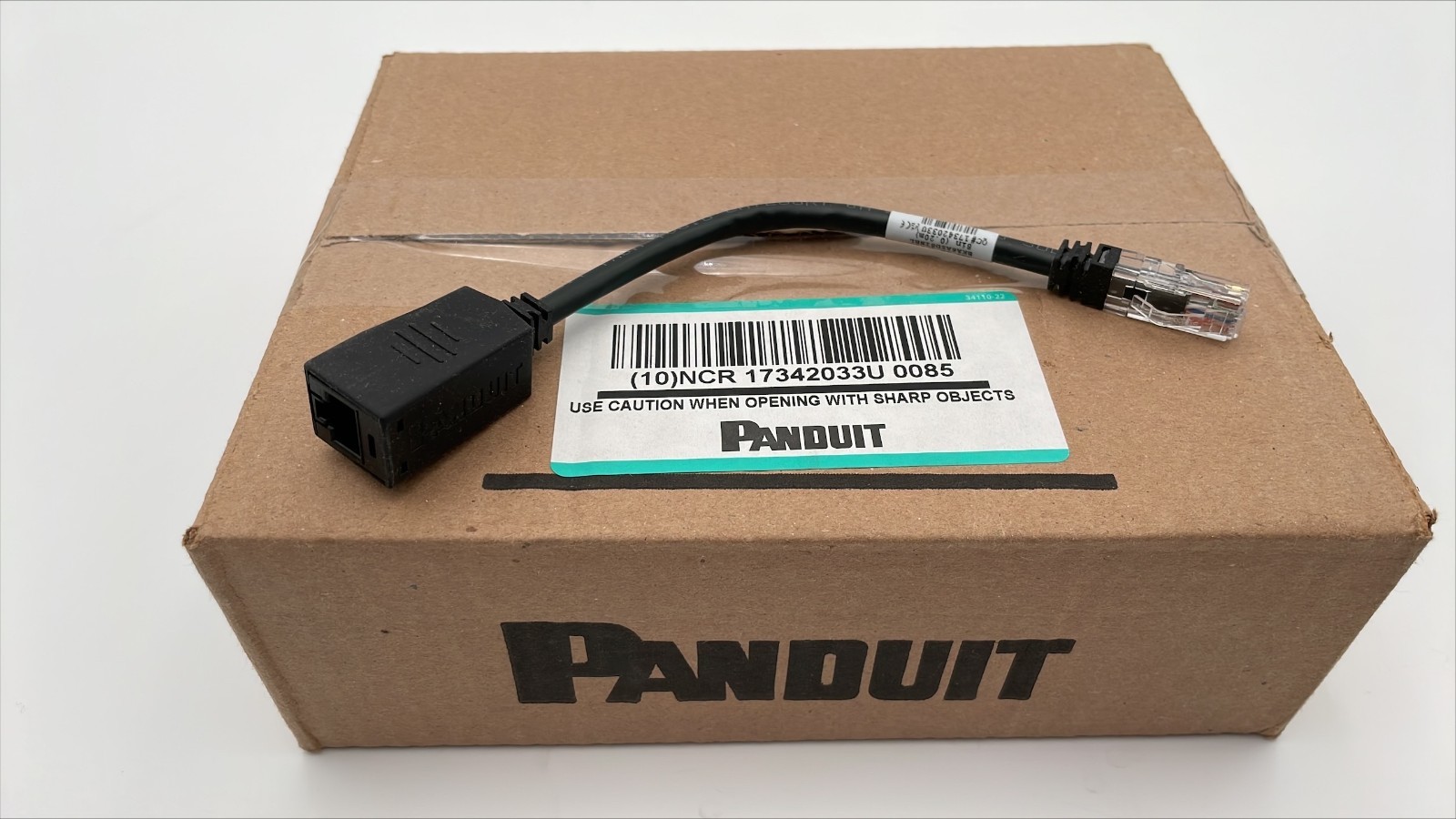 NEW OPEN BOX Panduit CAT6A UTP Patch Network Cable BKA6ASD8INBL