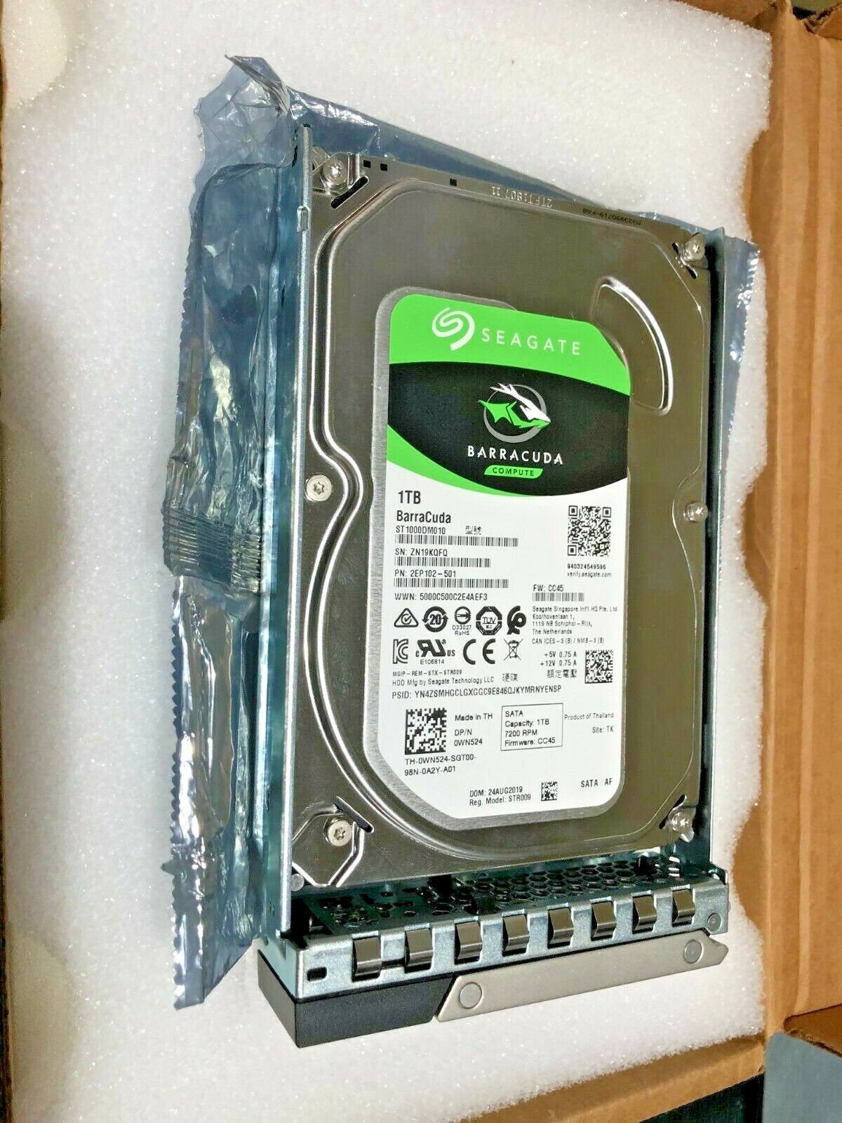 WN524 DELL 1TB 7.2K RPM 3.5" SATA Hard Drive 0WN524 Seagate ST1000DM010