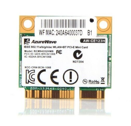 Broadcom BCM94352HMB Azurewave AW-CE123H 802.11AC 867M WIFI Bluetooth 4.0 card